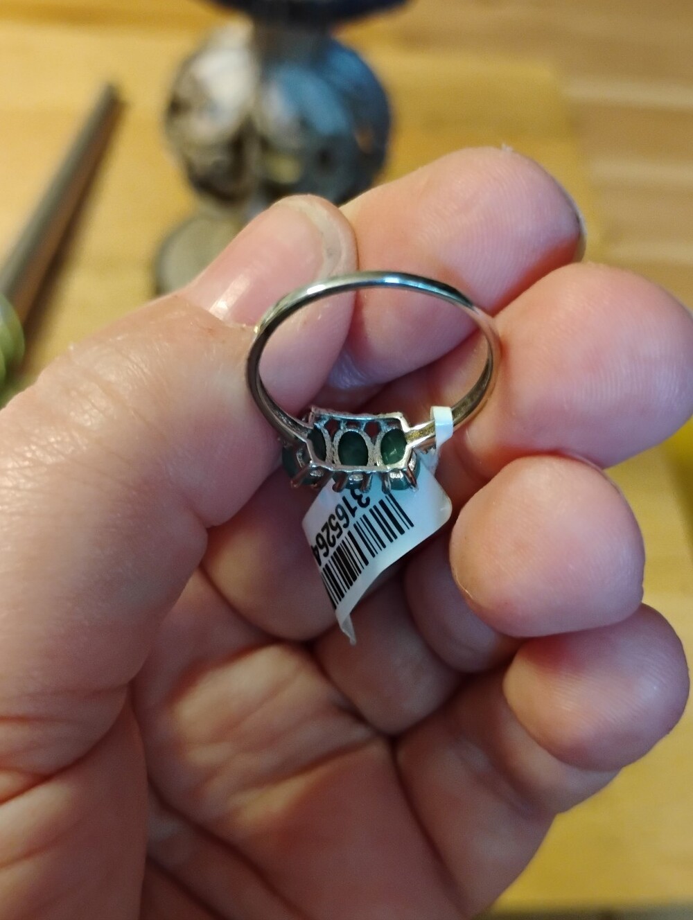 Emerald Necklace & Ring Set - 925 Sterling Silver NWT - Picture 6 of 7